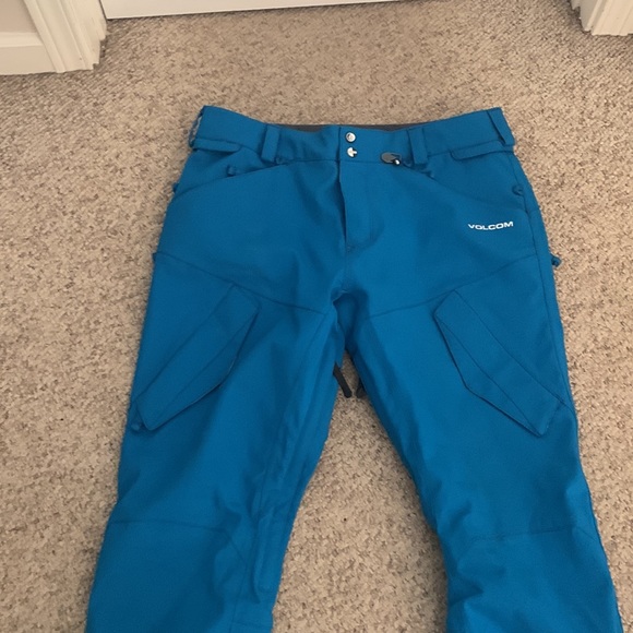 Like new Volcom Turquoise Let it Storm Ski Board snow pants sz L - Picture 2 of 6